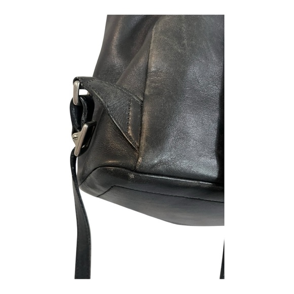 COACH #9827 Vintage Legacy Leather Drawstring Backpack Black - Picture 3 of 8